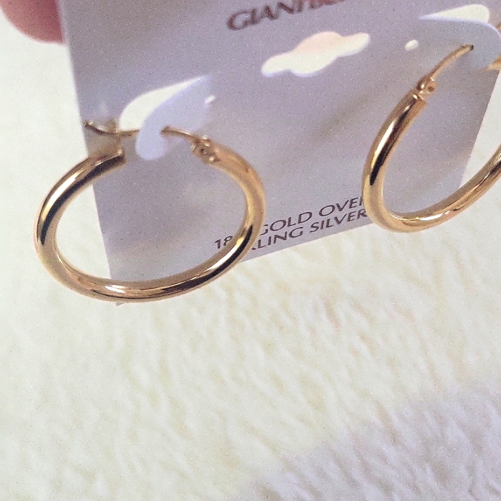 Giani Bernini Gold Classic Hoop Earrings - Picture 3 of 4